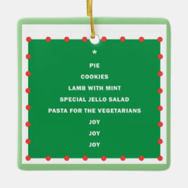 休日の言葉を使ったセラミッククリスマスオーナメント セラミックオーナメント