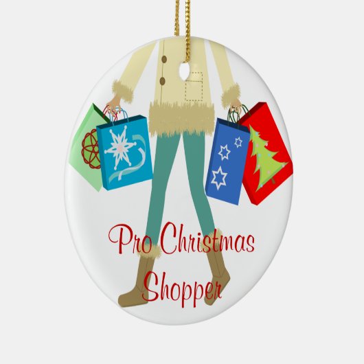 休日の買物をするプロオーナメント セラミックオーナメント (右)