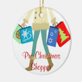 休日の買物をするプロオーナメント セラミックオーナメント (左)