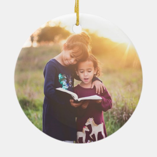 休日の赤い果実の写真メリークリスマス セラミックオーナメント (裏面)