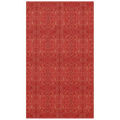 休日の赤い金ゴールドのフランスのな刺繍の花柄 テーブルクロス (正面)