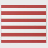 休日の赤のストライプパターン ラッピングペーパー (フラット)