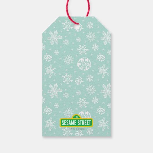 休日の走り書きのクッキーモンスター ギフトタグ (裏面)