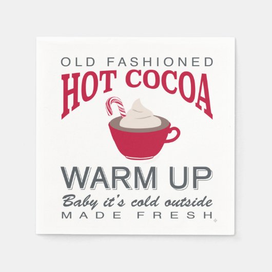 休日の農家ホットココア スタンダードカクテルナプキン (正面)