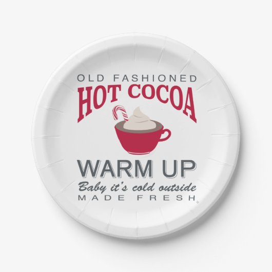 休日の農家ホットココア ペーパープレート (正面)