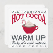 休日の農家ホットココア 招待状 (正面/裏面)