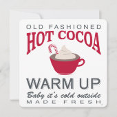 休日の農家ホットココア 招待状 (正面)