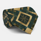 休日の金ゴールドとスノーフレークのパターン ネクタイ (ロール)