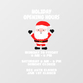 休日の開始時間（営業標識ウィンドウ）が固定しています ウィンドウサイン (シート)