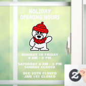 休日の開店時間ショップサインウィンドウの固定 ウィンドウサイン (ホーム)