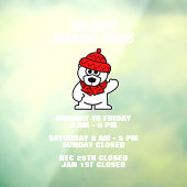 休日の開店時間ショップサインウィンドウの固定 ウィンドウサイン (シート3)