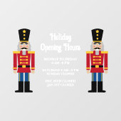 休日の開店時間ショップサインウィンドウの固定 ウィンドウサイン (シート)