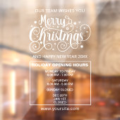 休日の開館時間記号、メリークリスマス ウィンドウサイン (シート2)