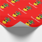 休日の間服を着るパイナップル! ラッピングペーパー (角)