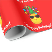 休日の間服を着るパイナップル! ラッピングペーパー (ロールコーナー)