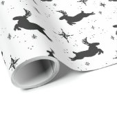 休日の陽気な鹿の贈り物ラップ ラッピングペーパー (ロールコーナー)