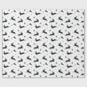 休日の陽気な鹿の贈り物ラップ ラッピングペーパー (フラット)