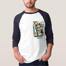 休日の雄のチワワビーチリラクゼーション (DG) Tシャツ