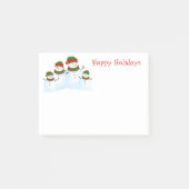 休日の雪だるまの後それノート ポストイット (正面)