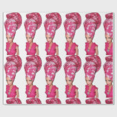 休日の頭部の覆いの人形のギフト用包装紙 ラッピングペーパー (フラット)