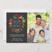 休日の願いとことわざクリスマスファミリーフォト シーズンカード (正面)