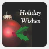 休日の願い事封筒用シールとクリスマスシール スクエアシール (正面)