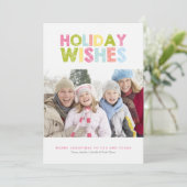 休日の願い |チョークカラフル シーズンカード (スタンド正面)