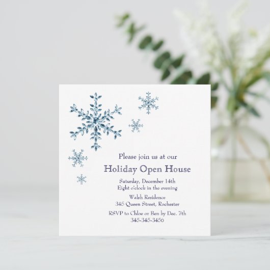 休日の魅力のオープンハウスの招待状(白い) 招待状 (スタンド正面)