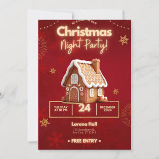 「休日の魔法：魅惑的なクリスマスのお祝い 招待状