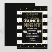 休日のBuncoナイト、BuncoパーティーPTAイベントPTO 招待状 (正面/裏面)