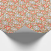 休日のOrigamiの花のギフト用包装紙のヴィンテージの金ゴールド ラッピングペーパー (角)