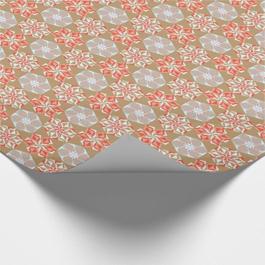 休日のOrigamiの花のギフト用包装紙のヴィンテージの金ゴールド ラッピングペーパー (角)