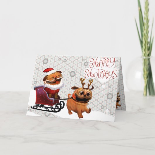 休日のPuGreetingカード シーズンカード (正面)