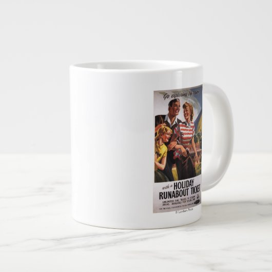 休日のRunaboutの節約の家族のトリオ ジャンボコーヒーマグカップ (正面右)