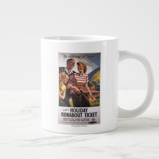 休日のRunaboutの節約の家族のトリオ ジャンボコーヒーマグカップ (右)