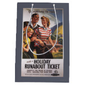 休日のRunaboutの節約の家族のトリオ ミディアムペーパーバッグ (裏面)