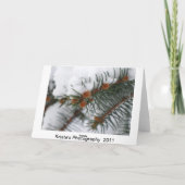 休日のSnowyのマツ挨拶状 シーズンカード (裏面)