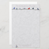 休日のWiinterの鳥: 便箋 (正面/裏面)