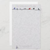 休日のWiinterの鳥: 便箋 (正面/裏面)