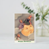 休日はがき：ヴィンテージお洒落ムーン&キッズ シーズンポストカード (スタンド正面)