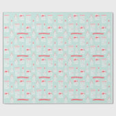 休日はクリスマスの村の包装紙を収容します ラッピングペーパー (フラット)