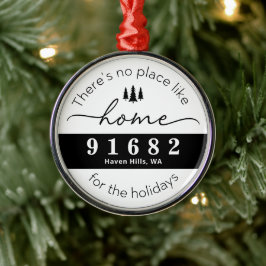 休日は家のような場所はない メタルオーナメント