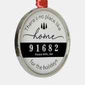 休日は家のような場所はない メタルオーナメント (右)