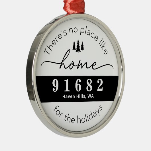 休日は家のような場所はない メタルオーナメント (右)