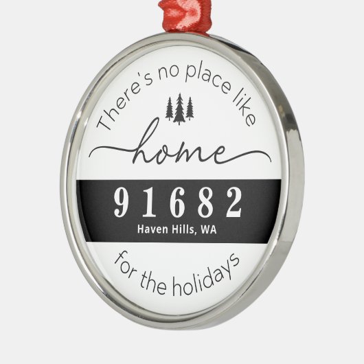 休日は家のような場所はない メタルオーナメント (左)