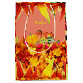 休日は感謝 ミディアムペーパーバッグ (正面)