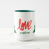 休日は自分吸のマグを愛することができる マグカップ (中央)