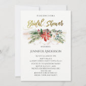 休日は花束のブライダルシャワーをつけます 招待状 (正面)