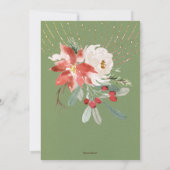 休日は花束のブライダルシャワーをつけます 招待状 (裏面)