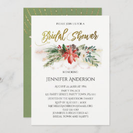 休日は花束のブライダルシャワーをつけます 招待状